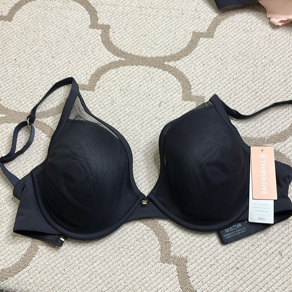 ThirdLove 24/7 Classic contour plunge Black Bra size 30G - Picture 3 of 17